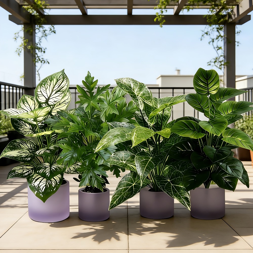 Fiddle Leaf Fig - 4 قطع نباتات اصطناعية بـ 48