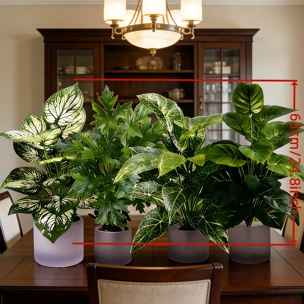 4 قطع نباتات اصطناعية بـ 48 ور - مراجعة Fiddle Leaf Fig وسعره