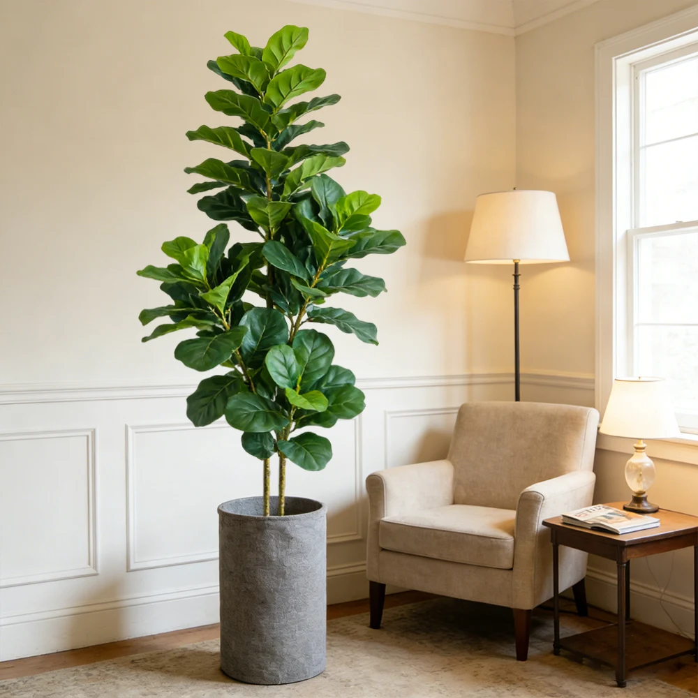 شجرة تين صناعية بطول 64/122 سم - مراجعة Fiddle Leaf Fig وسعره