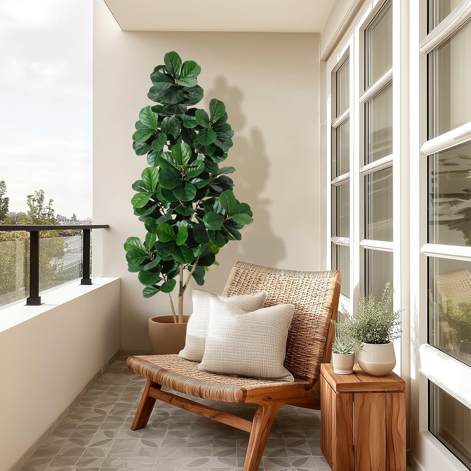 4FT/5FT/6FT/7FT كمان ورقة شجرة - مراجعة Fiddle Leaf Fig وسعره